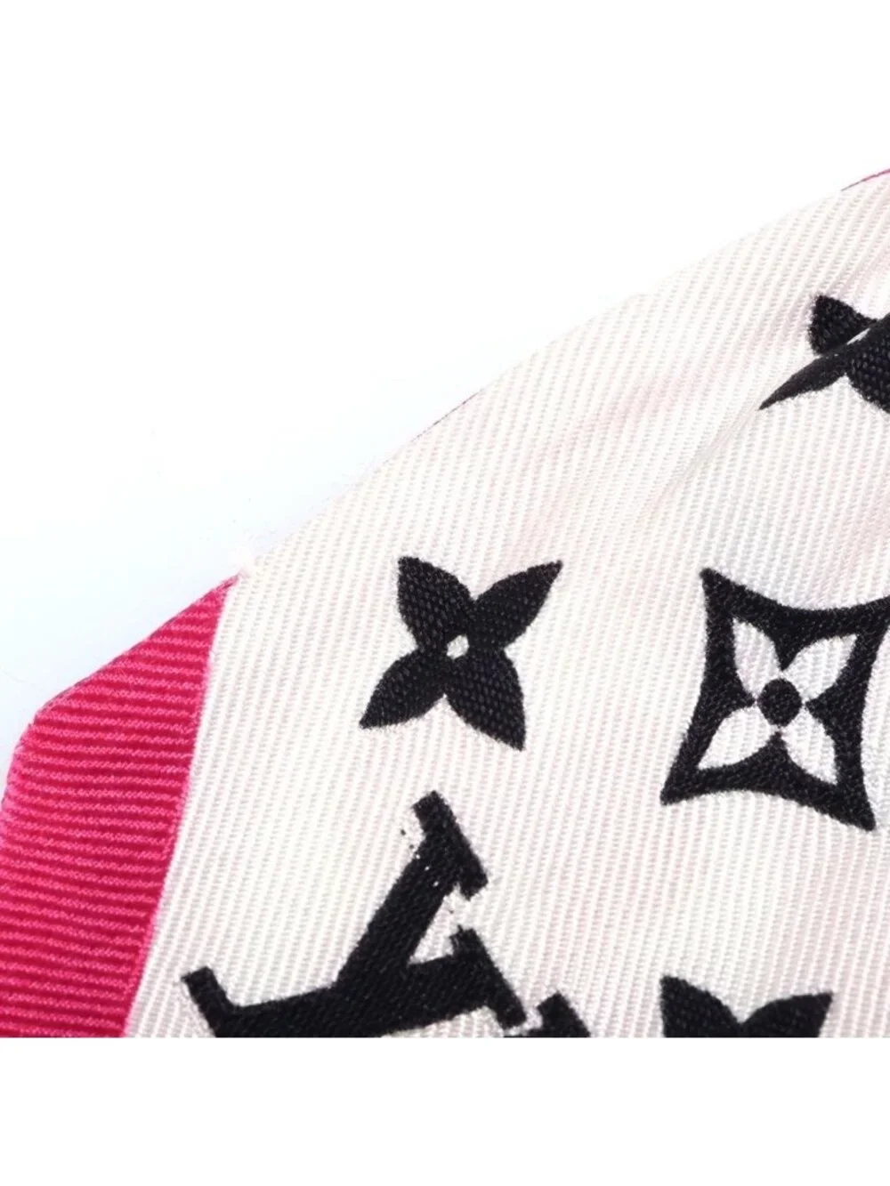 Louis Vuitton Monogram Bandeau Scarf Pink White